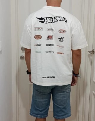 Camiseta Hot Wheels chico blanca