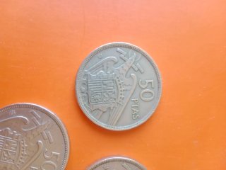 3 Monedas 50 Pesetas España estrellas 58/59/60