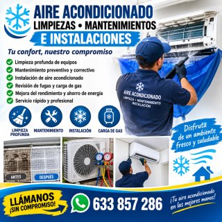 Instalaciones de aires acondicionados y limpieza