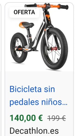 Bicicleta sin pedales APUS 14