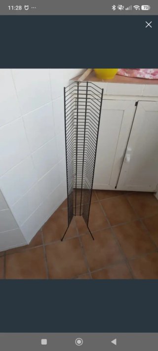 Estantería para CDs de metal negra