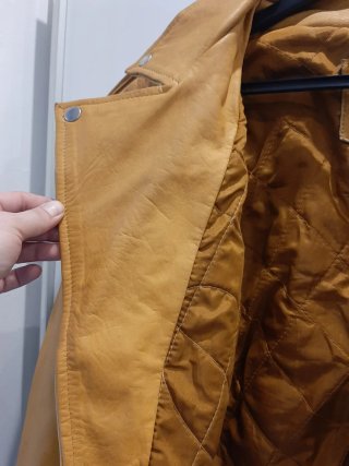 Chaqueta Biker Cuero Ami Amarilla/Mostaza