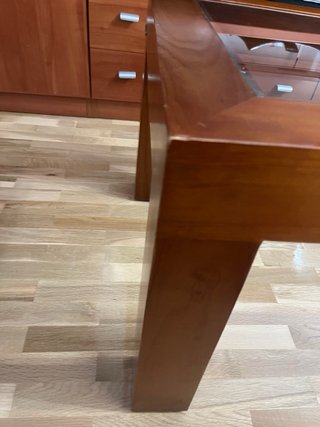 Mesa de centro de madera y cristal