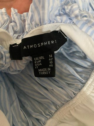 Top Ibicenco Volante Rayas Blanco/Azul