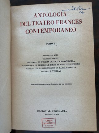 Antología del teatro francés contemporáneo