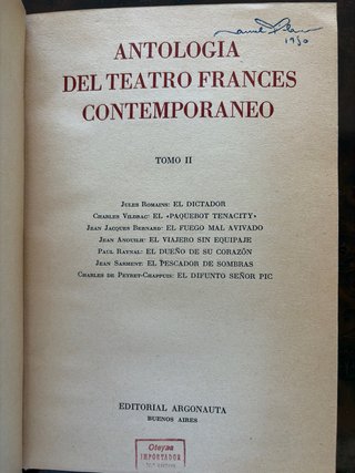 Antología del teatro francés contemporáneo