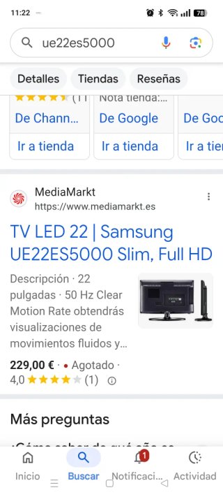 TV LED 22" Samsung Full HD