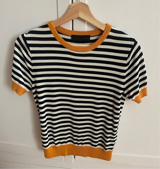 Jersey Top rayas Zara manga corta