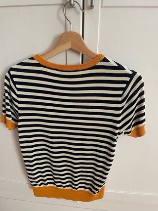 Jersey Top rayas Zara manga corta
