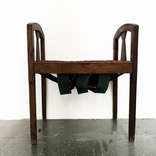 Banqueta Modernista Madera y Tela