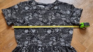 Vestito Piazza Italia Rose Nero Bianco Tg M