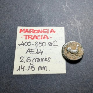 Moneda griega Maroneia ( Tracia ) 400-350 a.C.