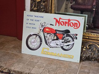 Cartel Metálico Norton Commando 41x30cm