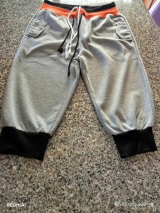 Bermuda donna grigio arancio sport