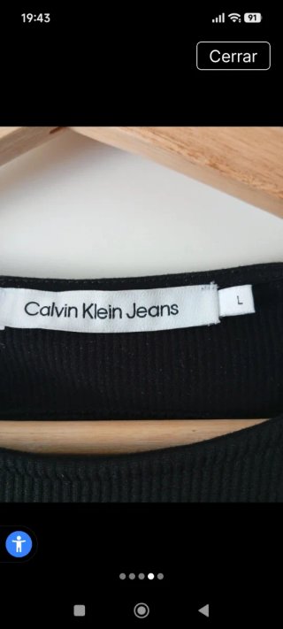 Vestido Negro Calvin Klein Midi