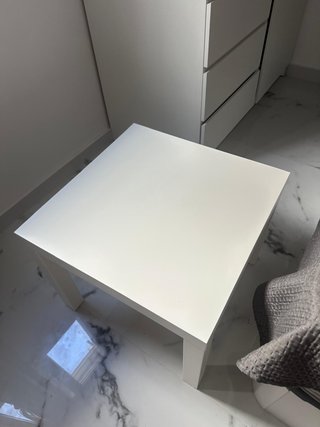 Tavolino IKEA bianco 55x55 cm