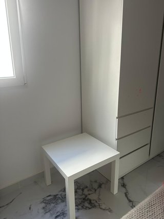 Tavolino IKEA bianco 55x55 cm