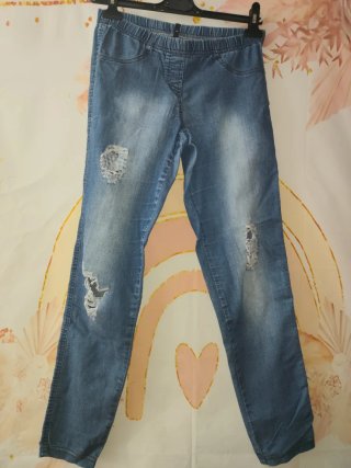 Pantalón vaquero mujer desgarrado talla S