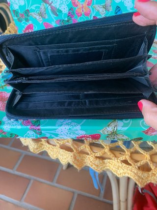Cartera billetera y monedero floral