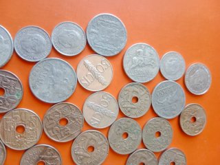 Lote monedas antiguas España época Franco