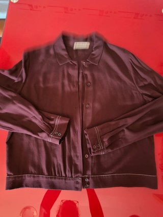 Camisa/Chaqueta Pull&Bear granate Talla M