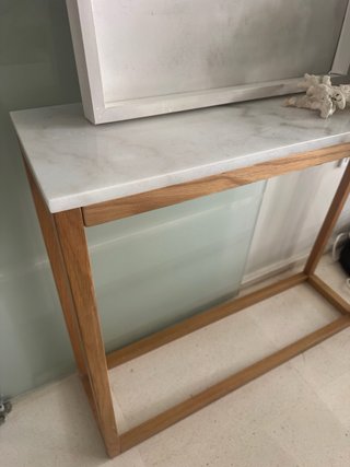 Tavolo ausiliario Maison du Monde in legno e marmo