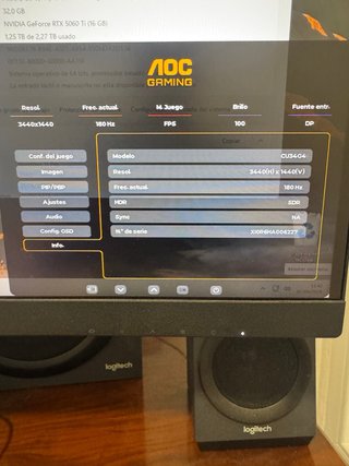 PC i9 3.60GHz 32GB RAM RTX 5060 Ti
