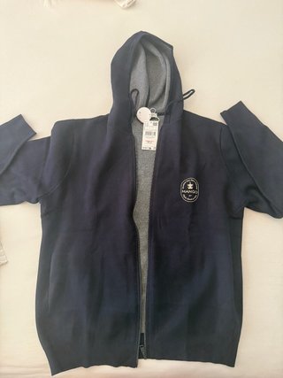 Sudadera Mango azul mujer