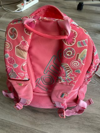 Mochila Totto Rosa Estampado Dulces