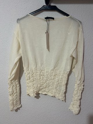 Jersey Zara nido abeja crudo talla M nuevo