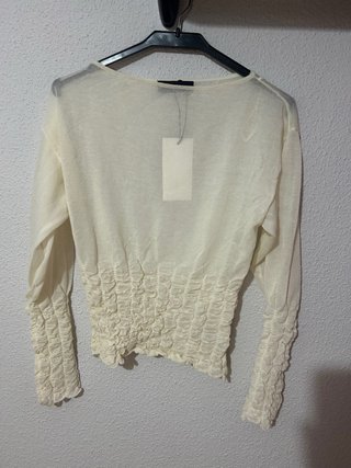 Jersey Zara nido abeja crudo talla M nuevo