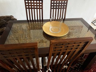 Mesa comedor madera + 6 sillas