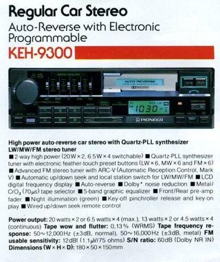Autoradio Vintage Pioneer Anni '80 KEH-9300