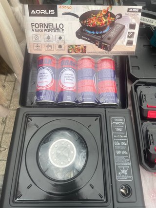 Hornillo Portátil A Gas Aorlis + 4 Cartuchos
