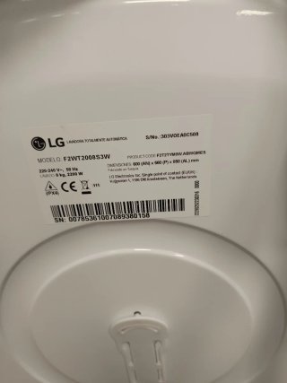 Lavadora LG Carga Frontal 8kg