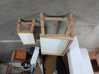 Conjunto mesa y banco infantil madera