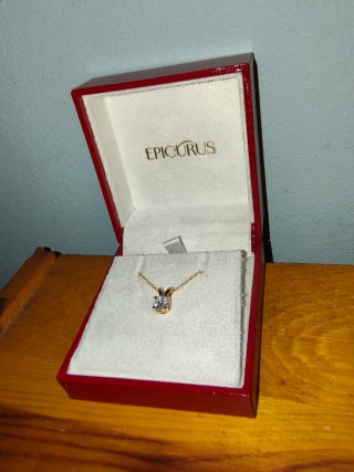 Colgante Oro 14K Diamante 0.74ct + Certificado