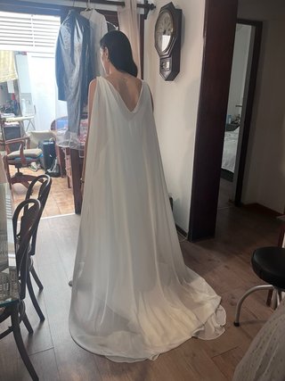 Capa Novia Gasa Blanco Roto