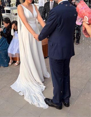Capa Novia Gasa Blanco Roto
