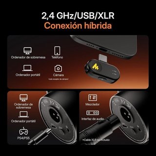 Micrófono dinámico MAONO PD200W XLR Wireless NUEVO