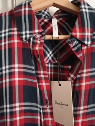 Vestito corto Pepe Jeans a quadri nuovo con cartel