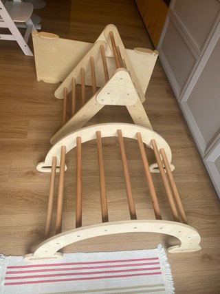 Gimnasio infantil madera 3 piezas