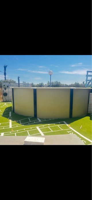 Piscina Gre desmontable metal beige/verde