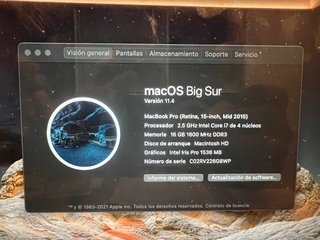 MacBook Pro 15 2015 Plata