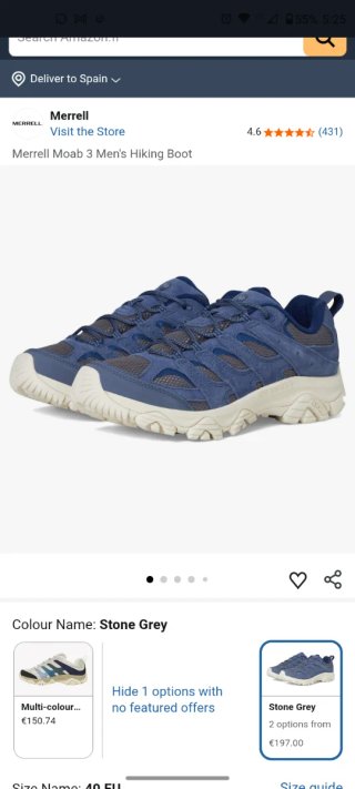 Merrell Moab 3 Zapatillas Trekking talla 44