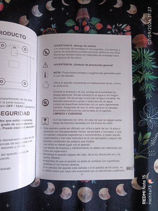 Báscula de cocina digital Nutrifresh