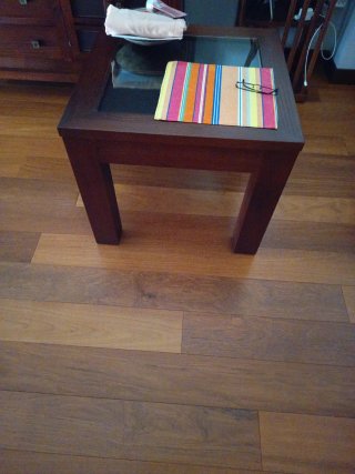 Mueble de salón madera oscura