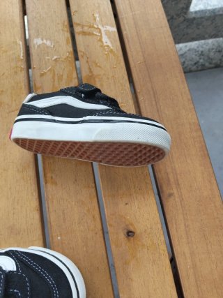 Vans Talla 20 Negro/Blanco