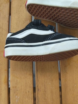 Vans Talla 20 Negro/Blanco