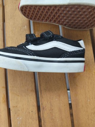 Vans Talla 20 Negro/Blanco